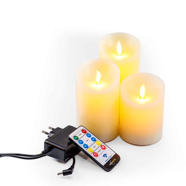 LED wax kaarsen set 3 kaarsen  DORSETTO