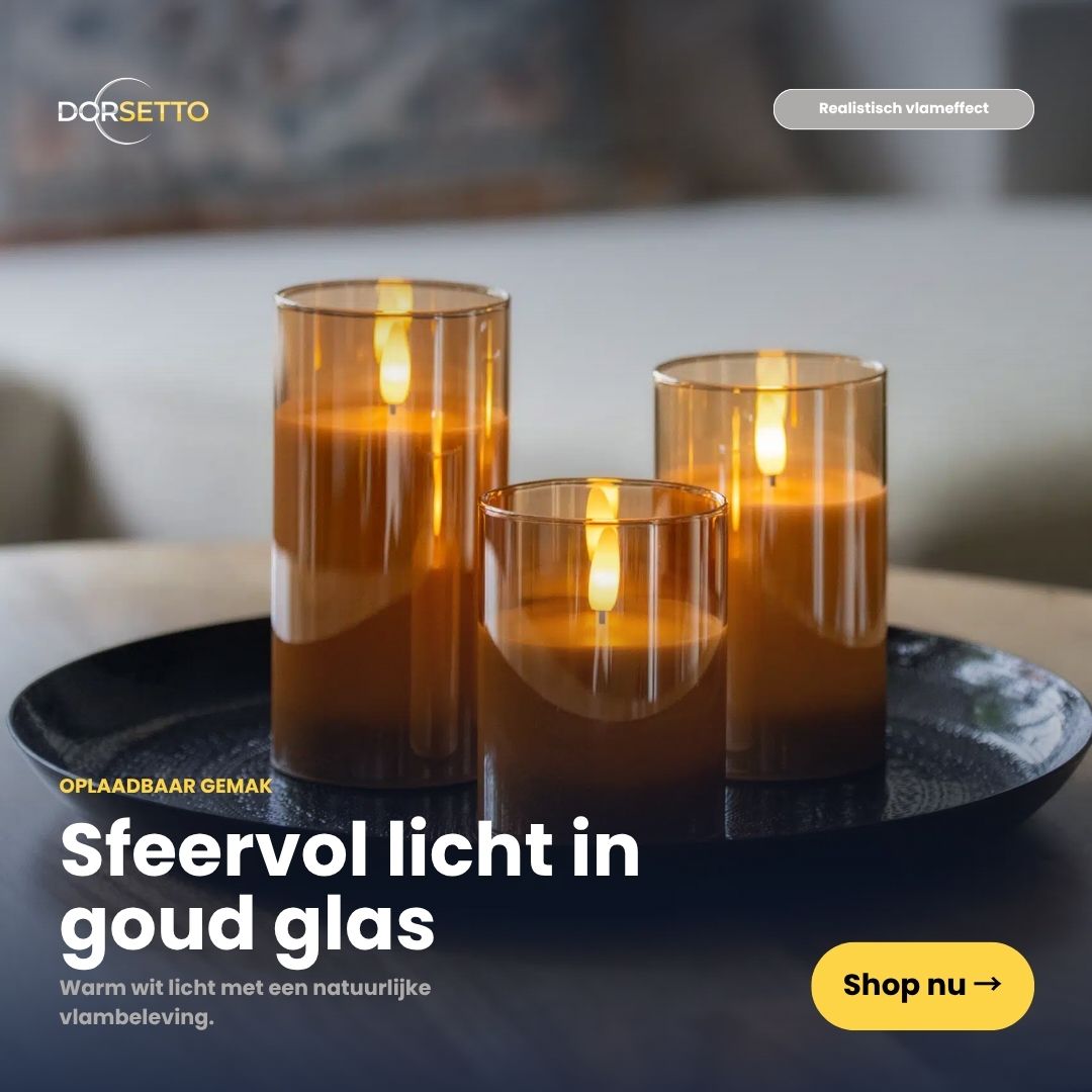 DORSETTO oplaadbare led kaarsen set - brandtijd 105 uur - 3 stuks- met afstandsbediening 2