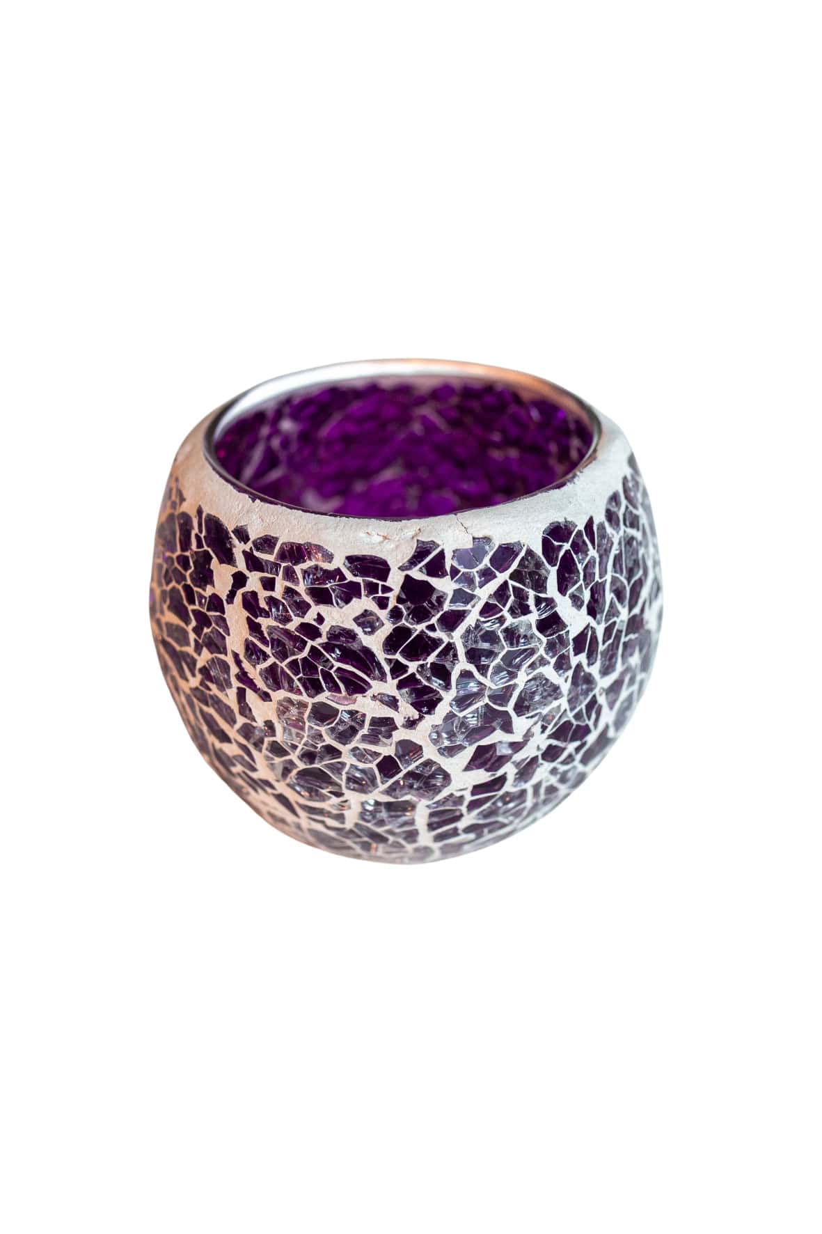Waxinelichthouder Dorsetto mozaïek purple