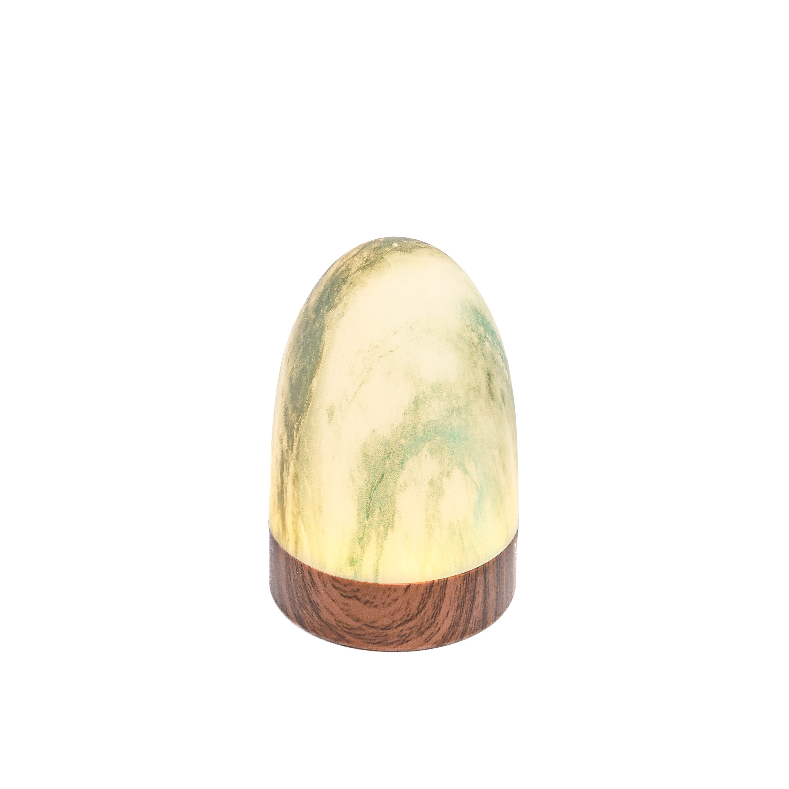 Tafellamp DORSETTO oplaadbaar 105 uur - waterdicht - ovaal - marmer groen houtlook grijs goud - met afstandsbediening 2