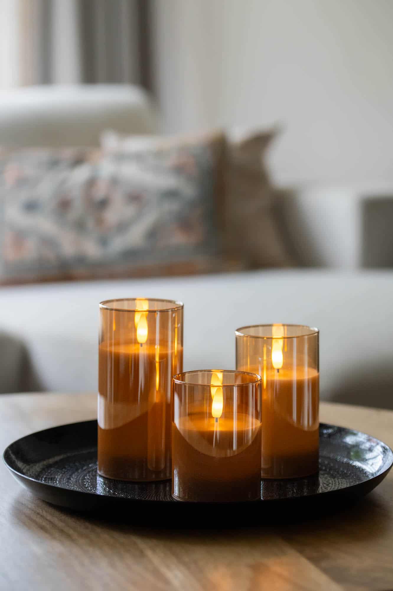 DORSETTO oplaadbare led kaarsen set - brandtijd 105 uur - 3 stuks- met afstandsbediening 9