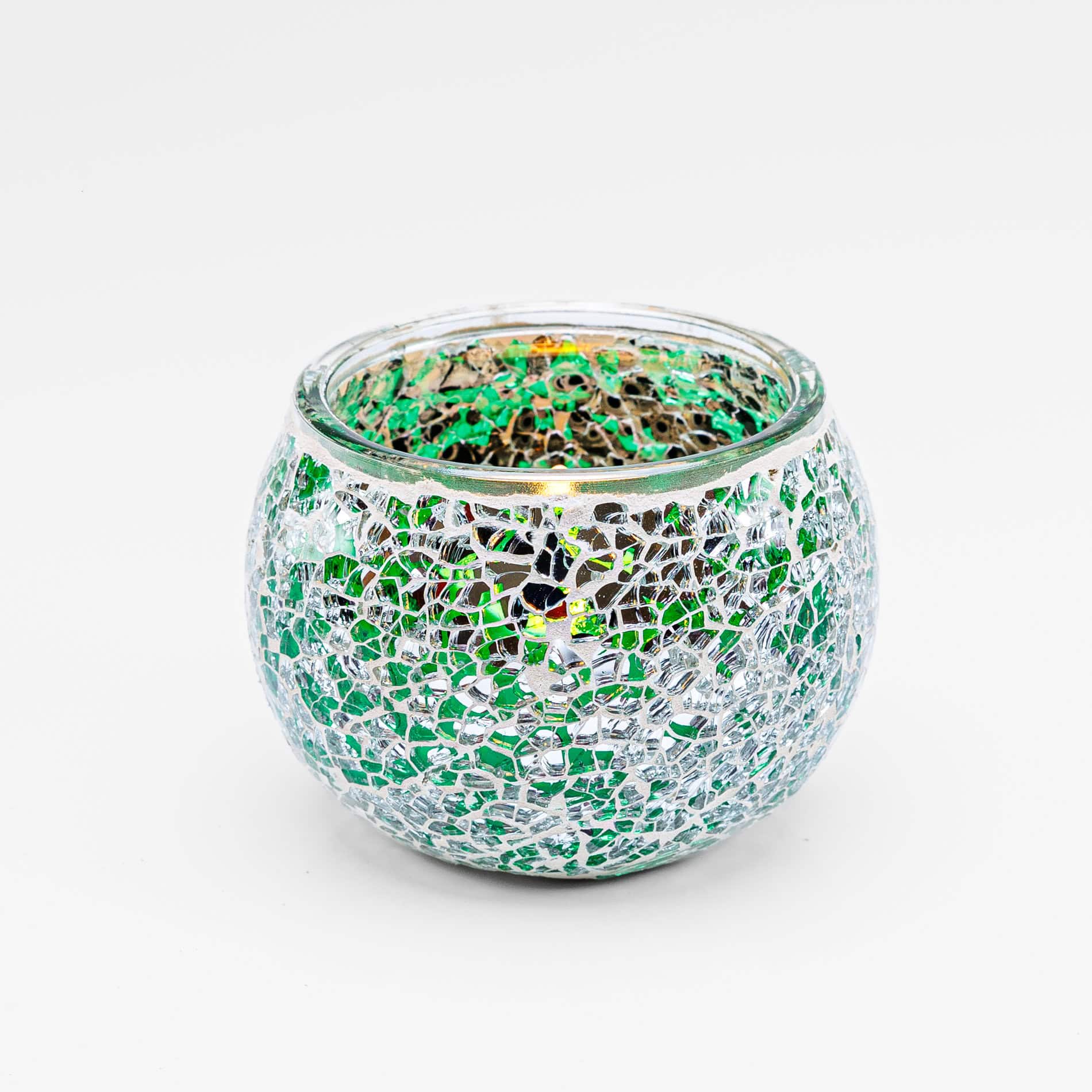 Theelichthouder DORSETTO 9 cm donker groen 4