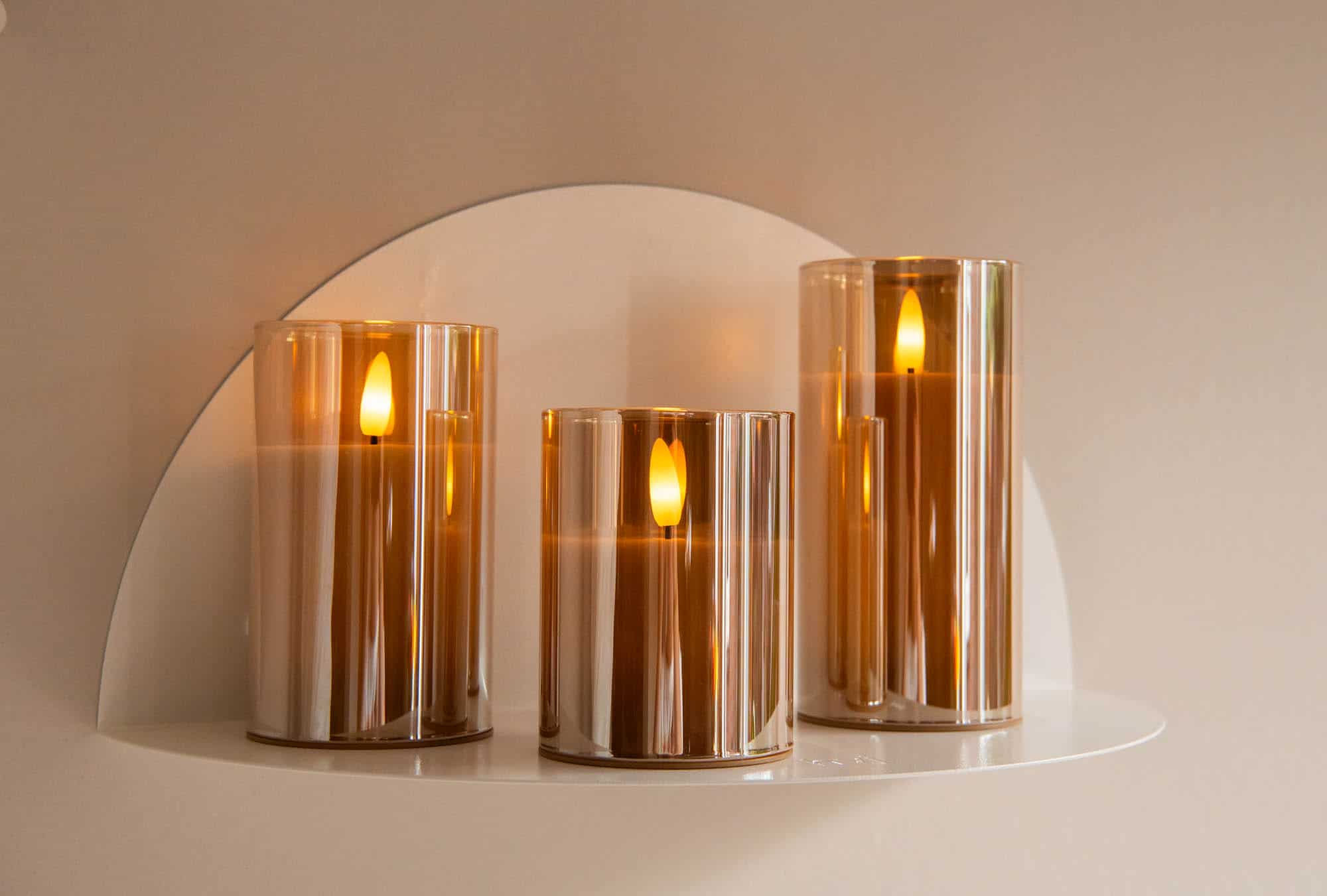 DORSETTO oplaadbare led kaarsen set - brandtijd 105 uur - 3 stuks- met afstandsbediening 10