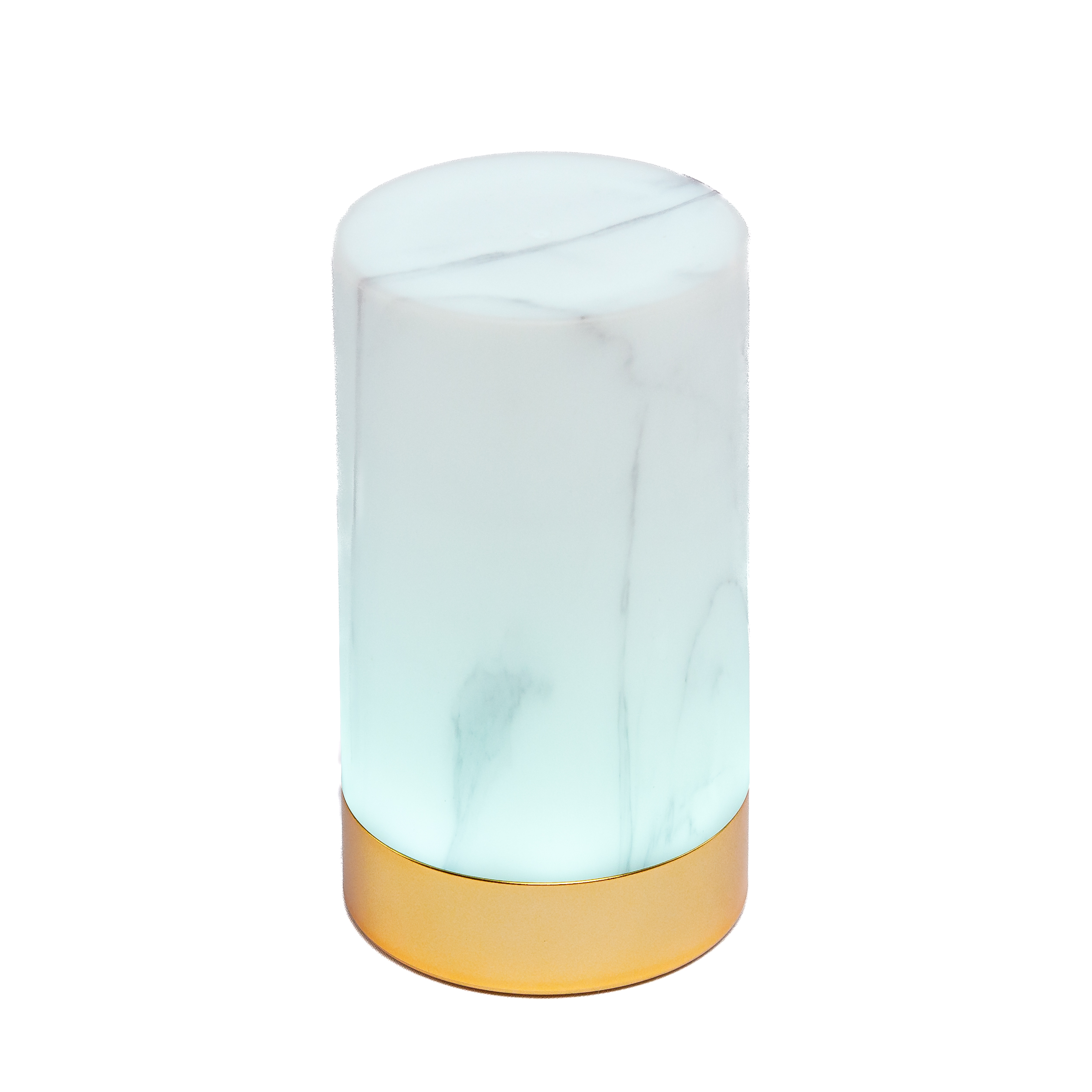 Tischlampe DORSETTO wiederaufladbar 105 Stunden – wasserdicht – zylindrisch Marmor Weiß Grau – mit Fernbedienung 5