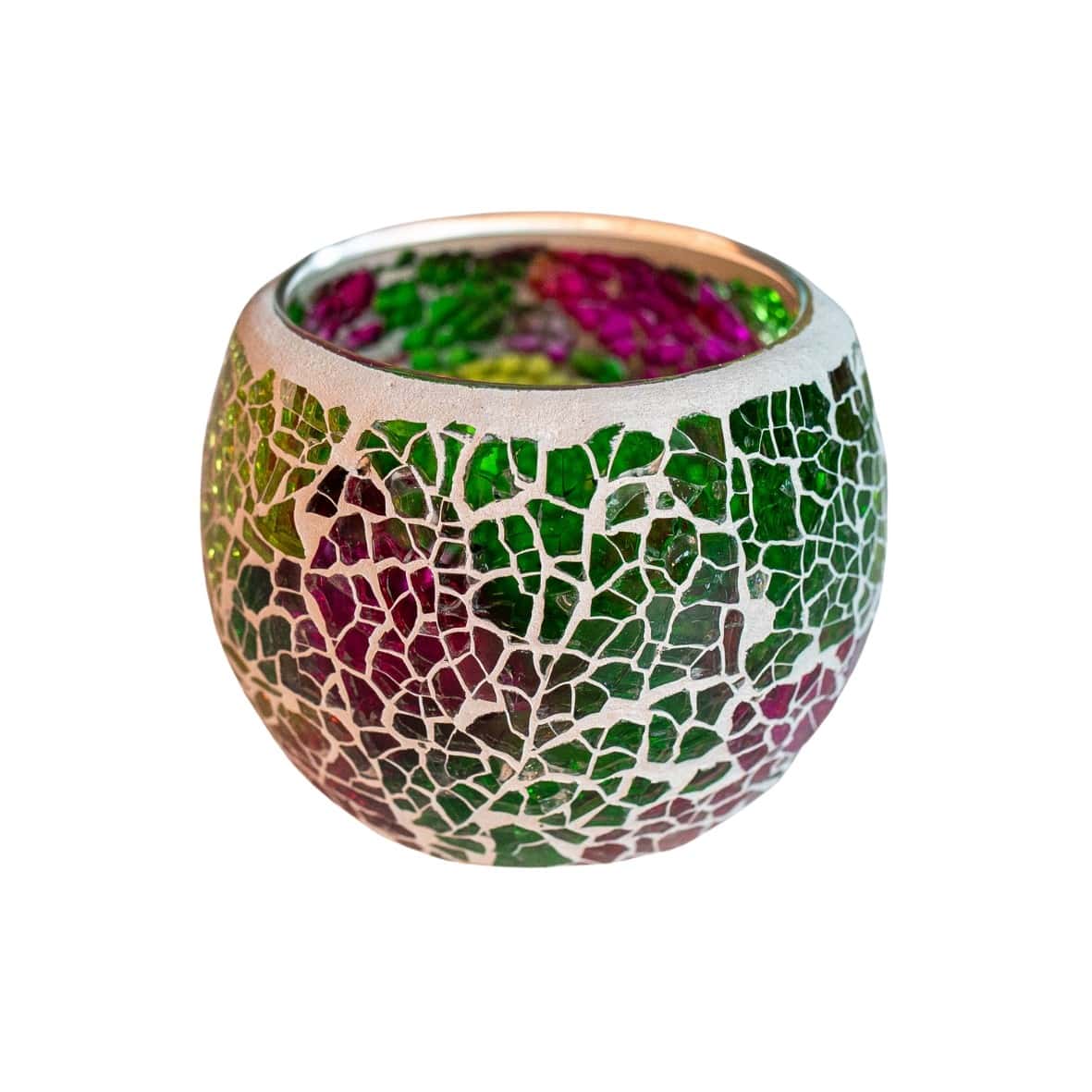 Teelichthalter 8,5 cm DORSETTO Mosaik Multicolour