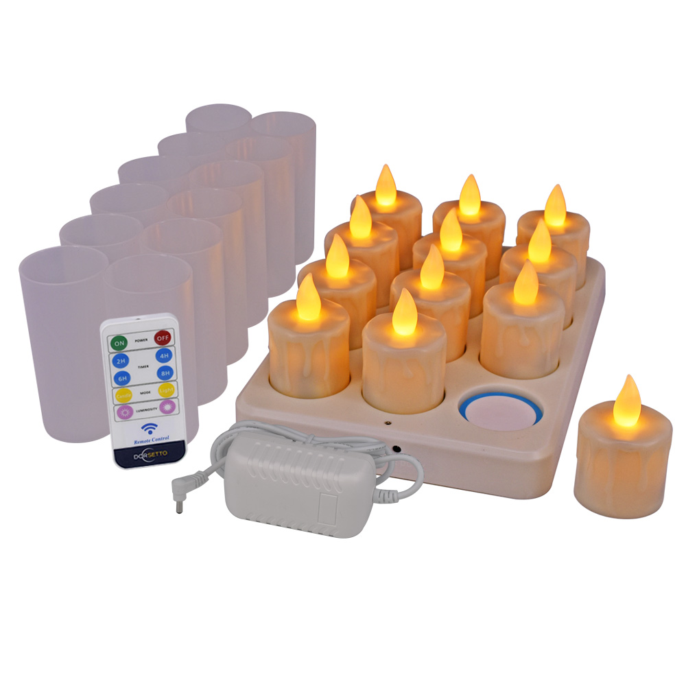 LEDWaxine/theelichtjes oplaadbaar met kaarsvet look. Brandtijd 5868 uur warm wit met LEDWaxine/theelichtjes oplaadbaar met kaarsvet look. Brandtijd 5868 uur warm wit met