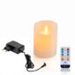 Oplaadbare LED wax kaars met bewegende vlam D 7,5 X 10 CM - warm wit