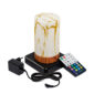 Tafellamp DORSETTO oplaadbaar 105 uur - waterdicht -cilindervorm- marmer goud houtlook- met afstandsbediening